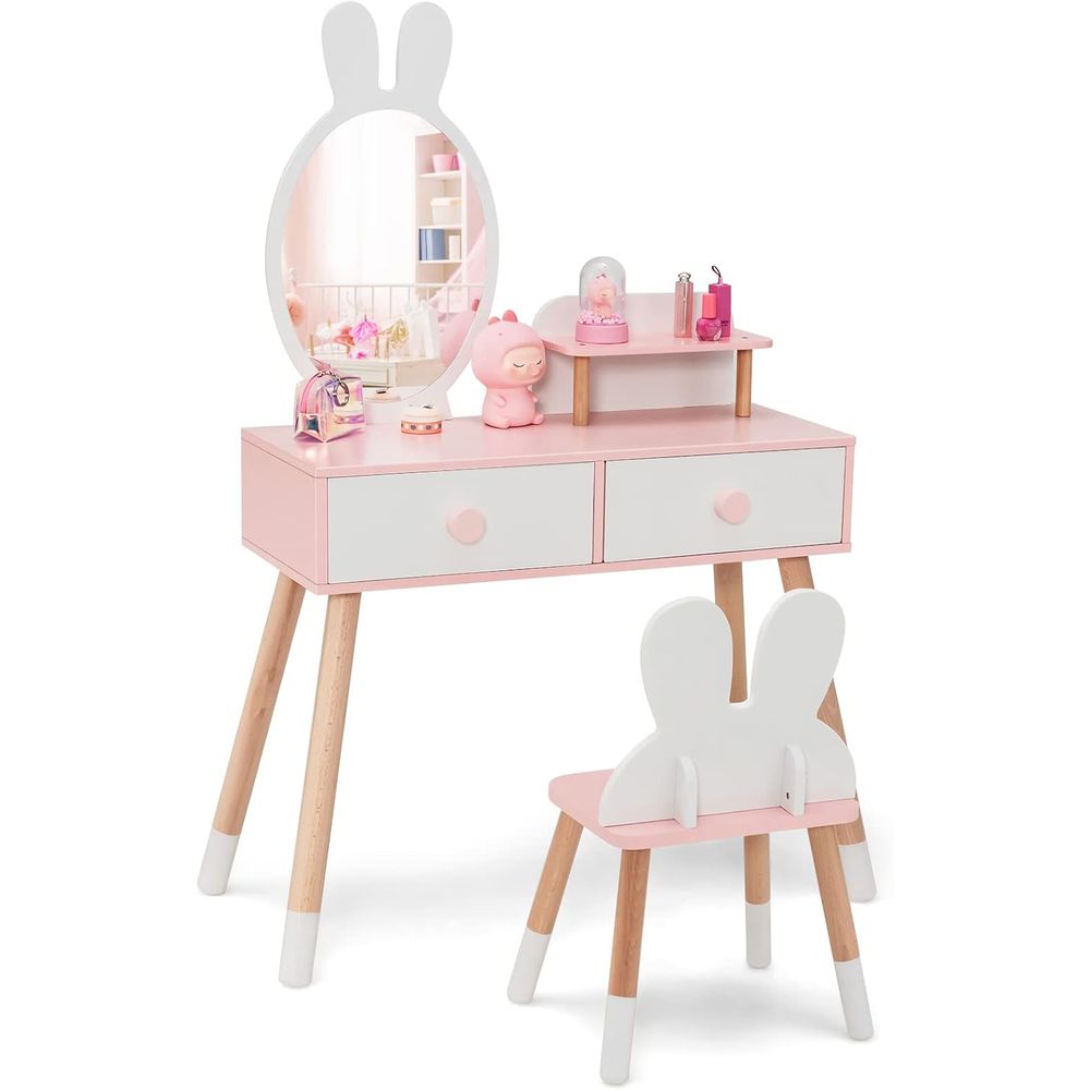 Beauty Makeup Kids - EY Kids Vanity, Rabbit Themed Toddler