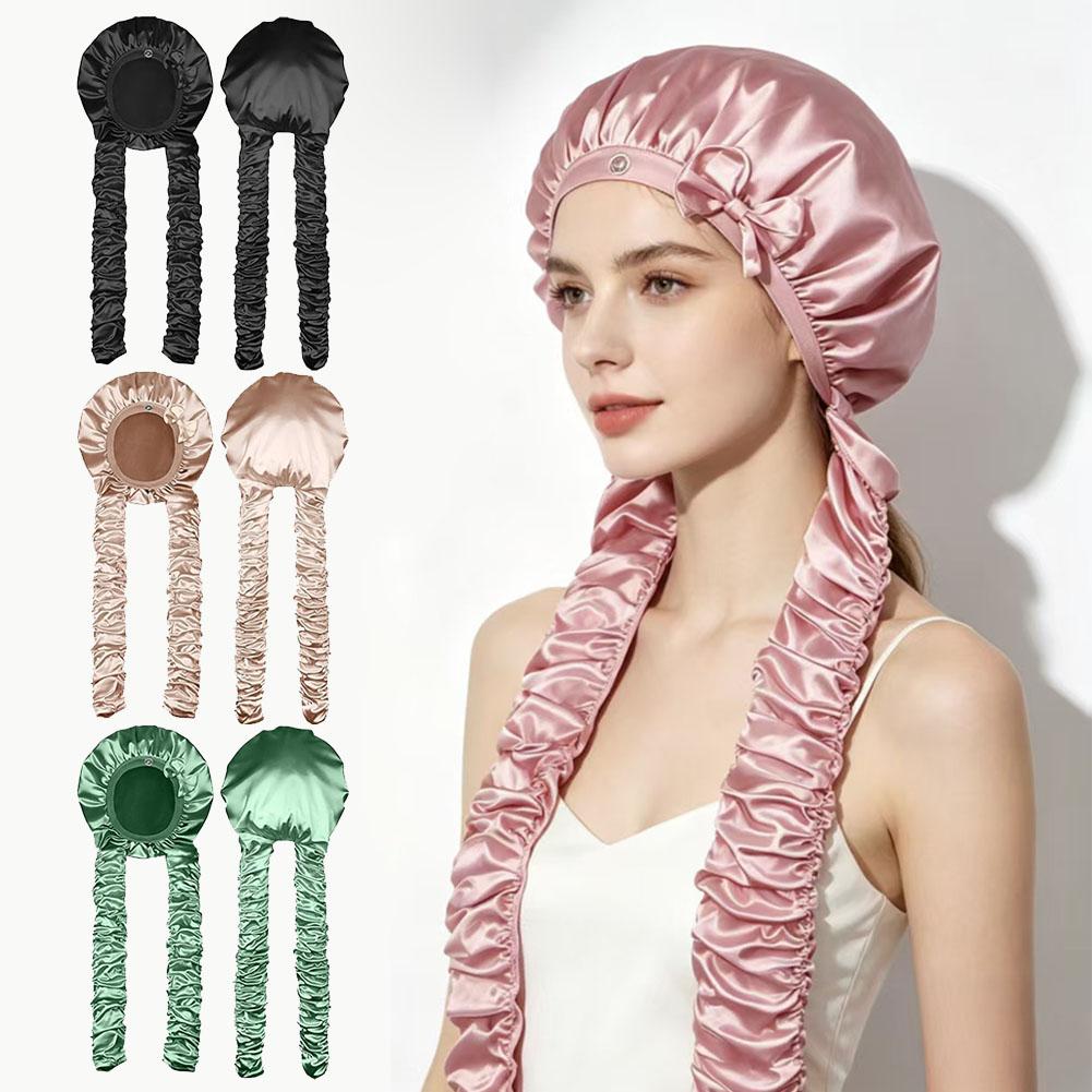 Hair Curling Wand - Heatless Hair Curler Sleep Bonnet Satin