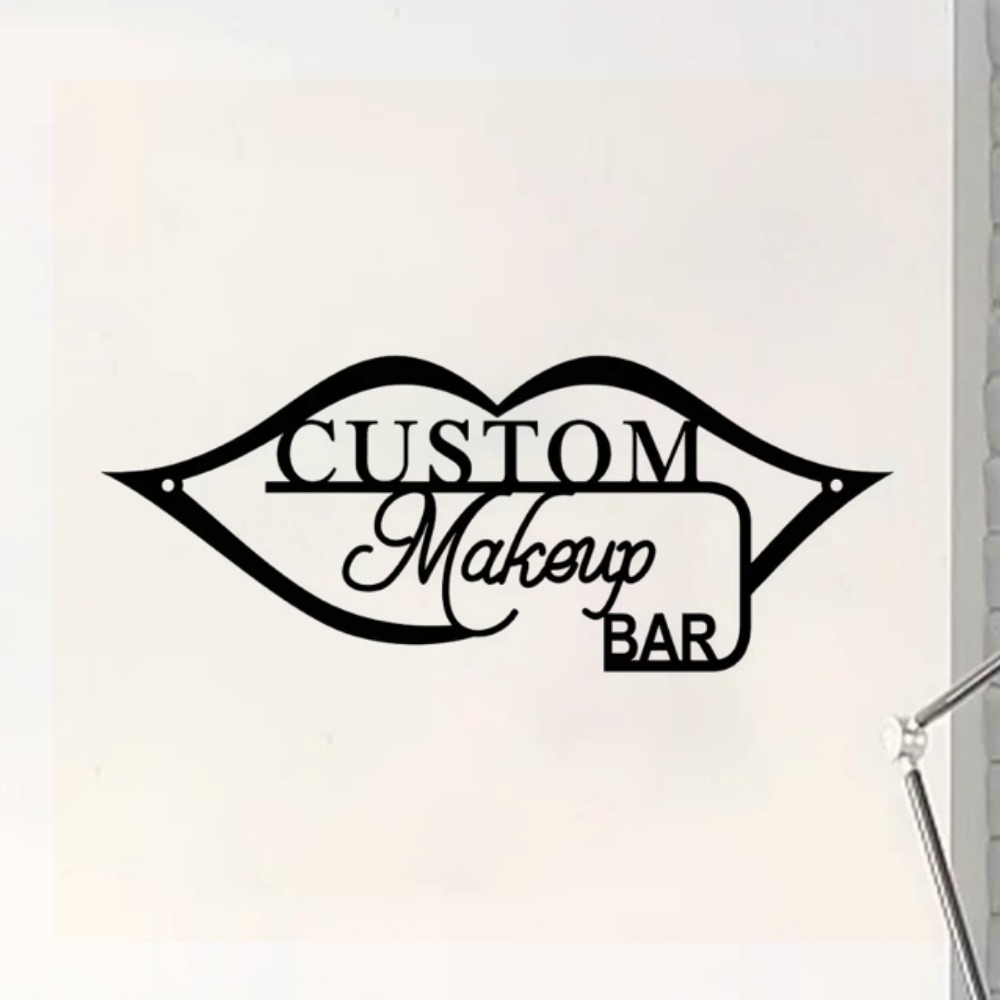 Beauty Makeup Bar - Alluring Chic Metal Makeup Bar Sign