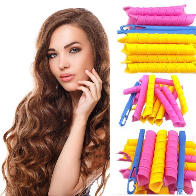 Hair Curling Wand - 12/18/10pcs Hair Curler Rollers Women Spiral