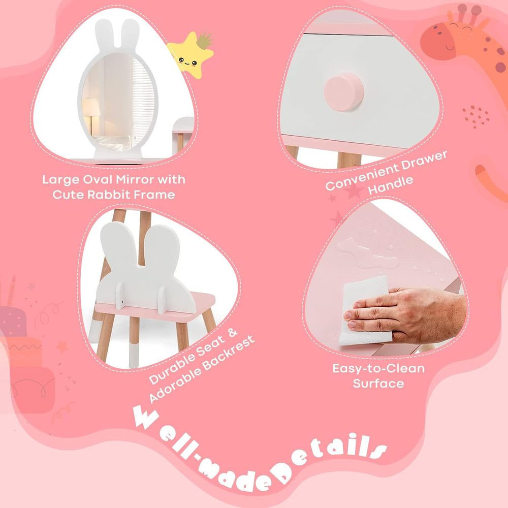 EY Kids Vanity, Rabbit Themed  - огляд і ціна Beauty Makeup Kids