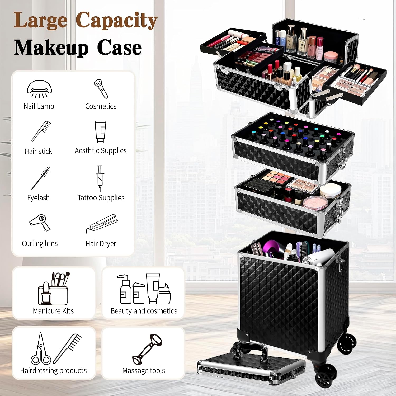 Rolling Makeup Train Case, Cos - огляд і ціна Beauty Makeup & D Anime Studio Vega Baja