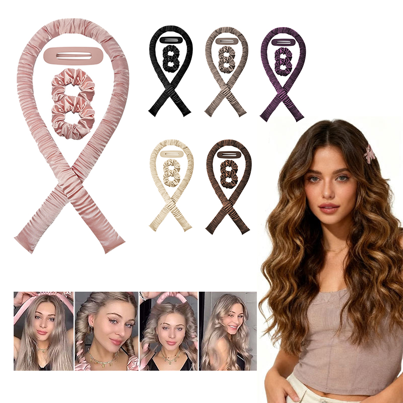 4pcs Heatless Curling Rods No  - огляд і ціна Hair Curling Wand
