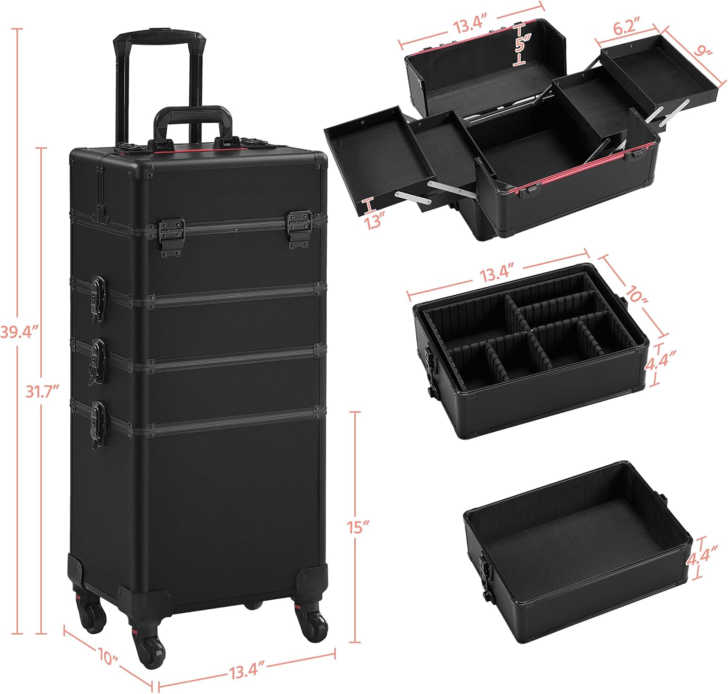 Rolling Makeup Train Case, Cos - огляд і ціна Beauty With Makeup