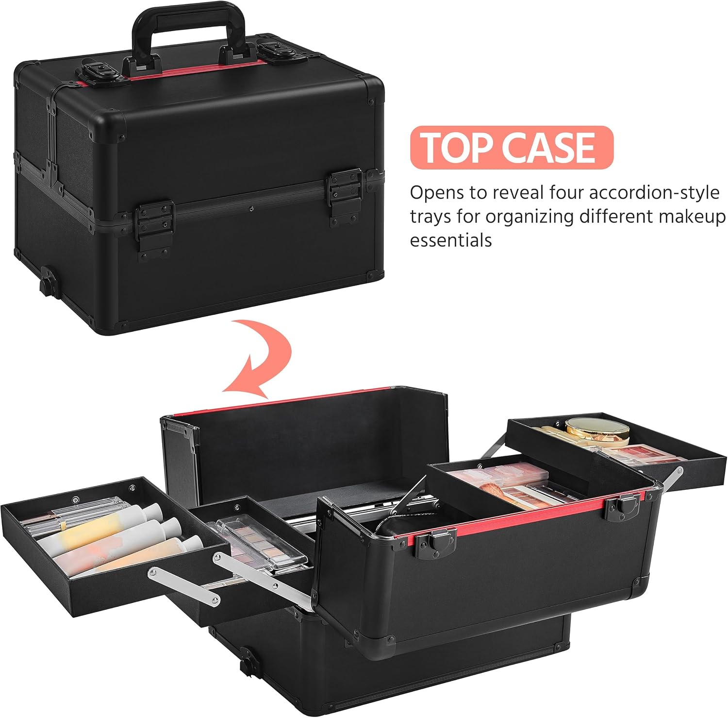 Rolling Makeup Train Case, Cos - огляд і ціна Beauty With Makeup
