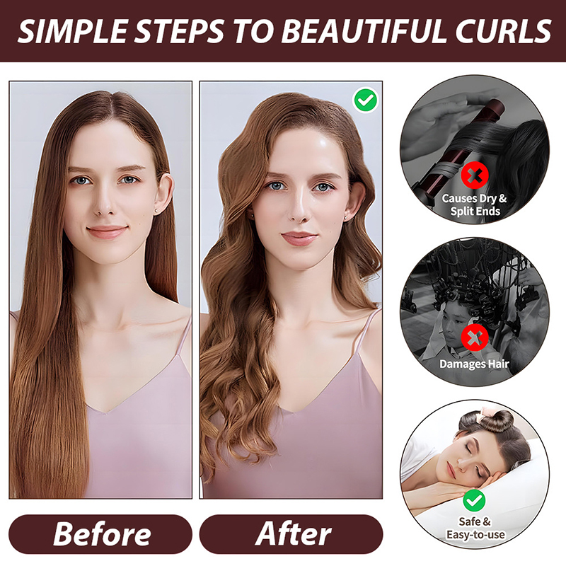 4pcs Heatless Hair Curler With - огляд і ціна Hair Curling Wand