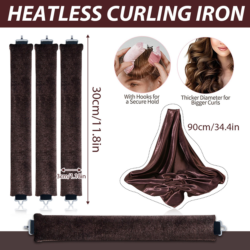 4pcs Heatless Hair Curler With - огляд і ціна Hair Curling Wand